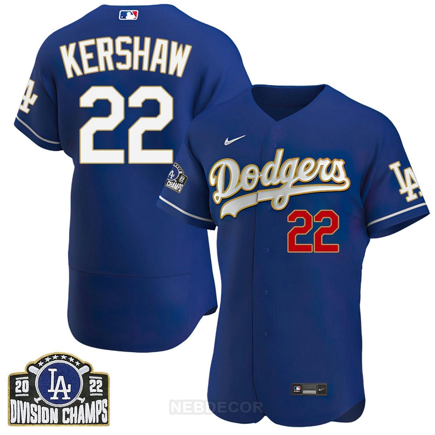 Camisa MLB Women’s Los Angeles Patch NL West Division Champions 2022 Jersey