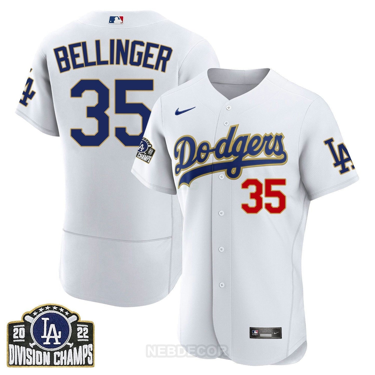 Camisa MLB Women’s Los Angeles Patch NL West Division Champions 2022 Jersey