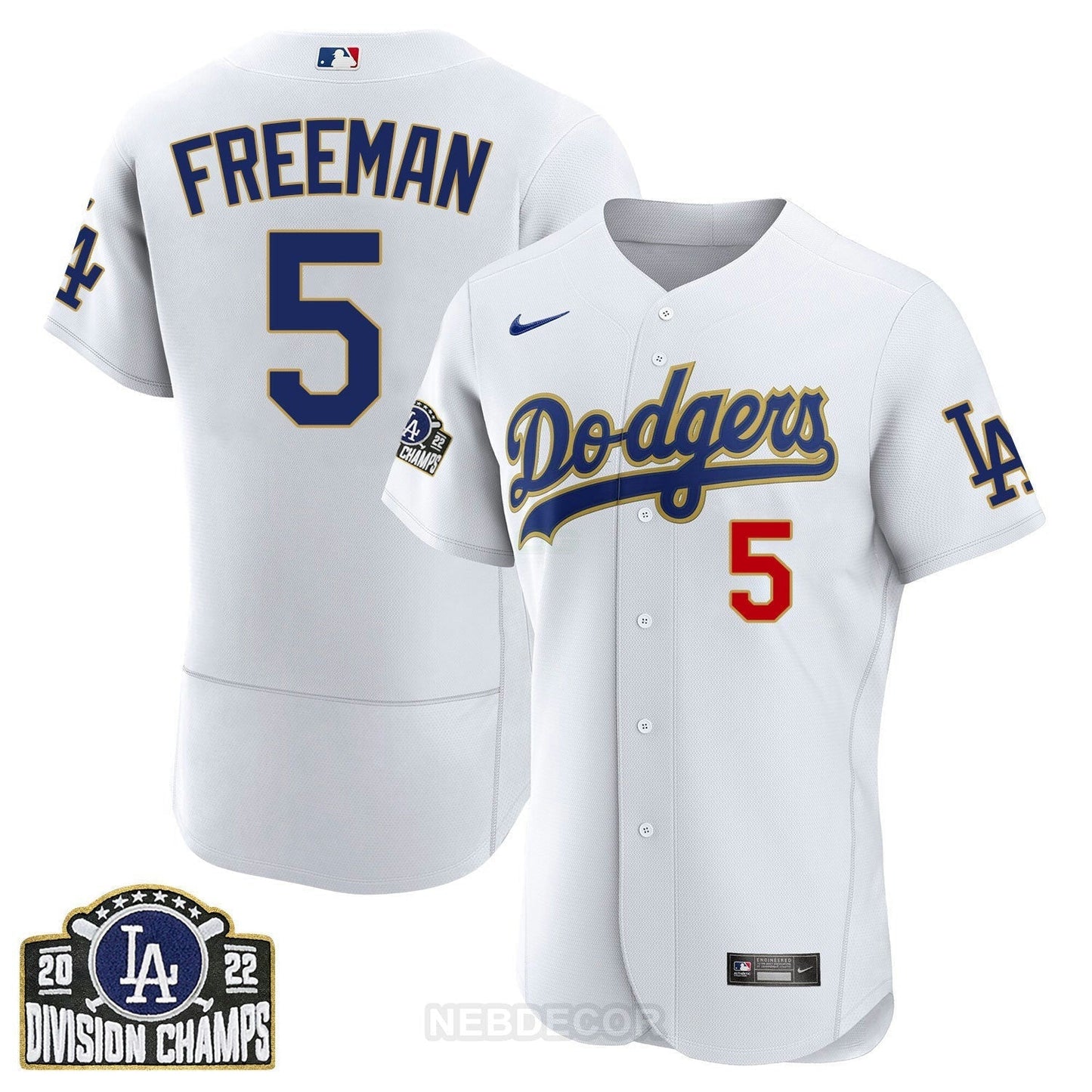 Camisa MLB Women’s Los Angeles Patch NL West Division Champions 2022 Jersey