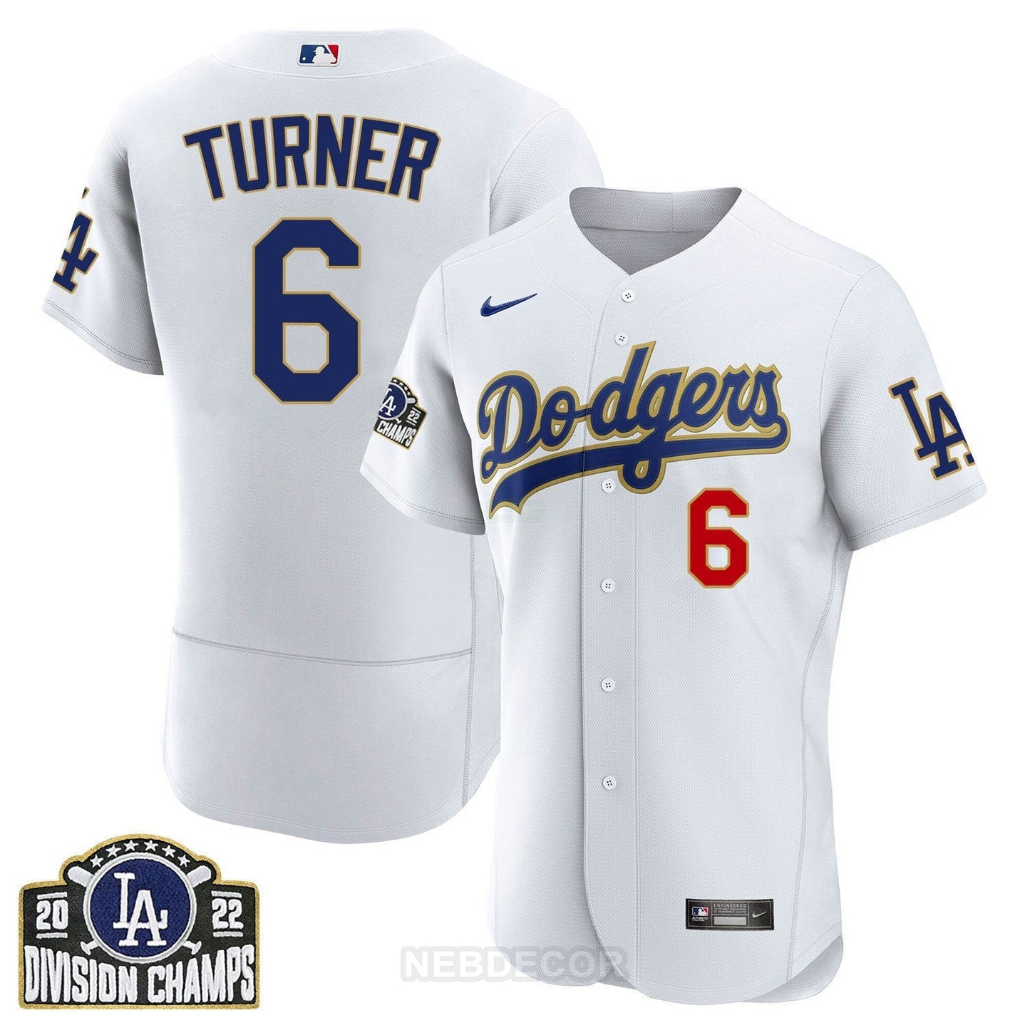 Camisa MLB Women’s Los Angeles Patch NL West Division Champions 2022 Jersey