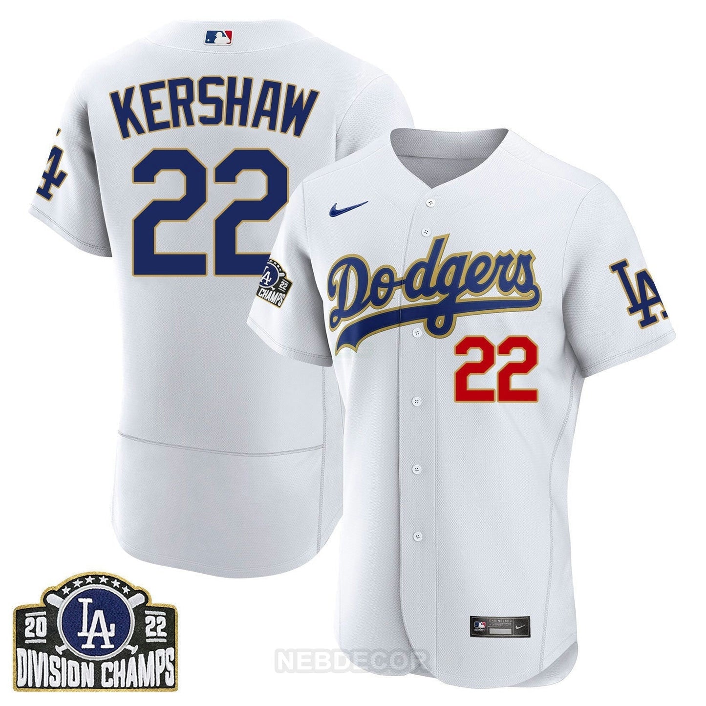 Camisa MLB Women’s Los Angeles Patch NL West Division Champions 2022 Jersey