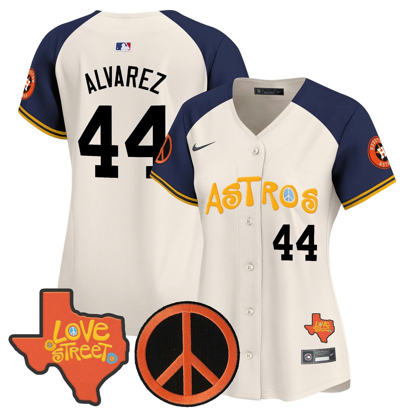 Camisa MLB Women’s Love Street & Peace Sign Patch Vapor Premier Limited Jersey