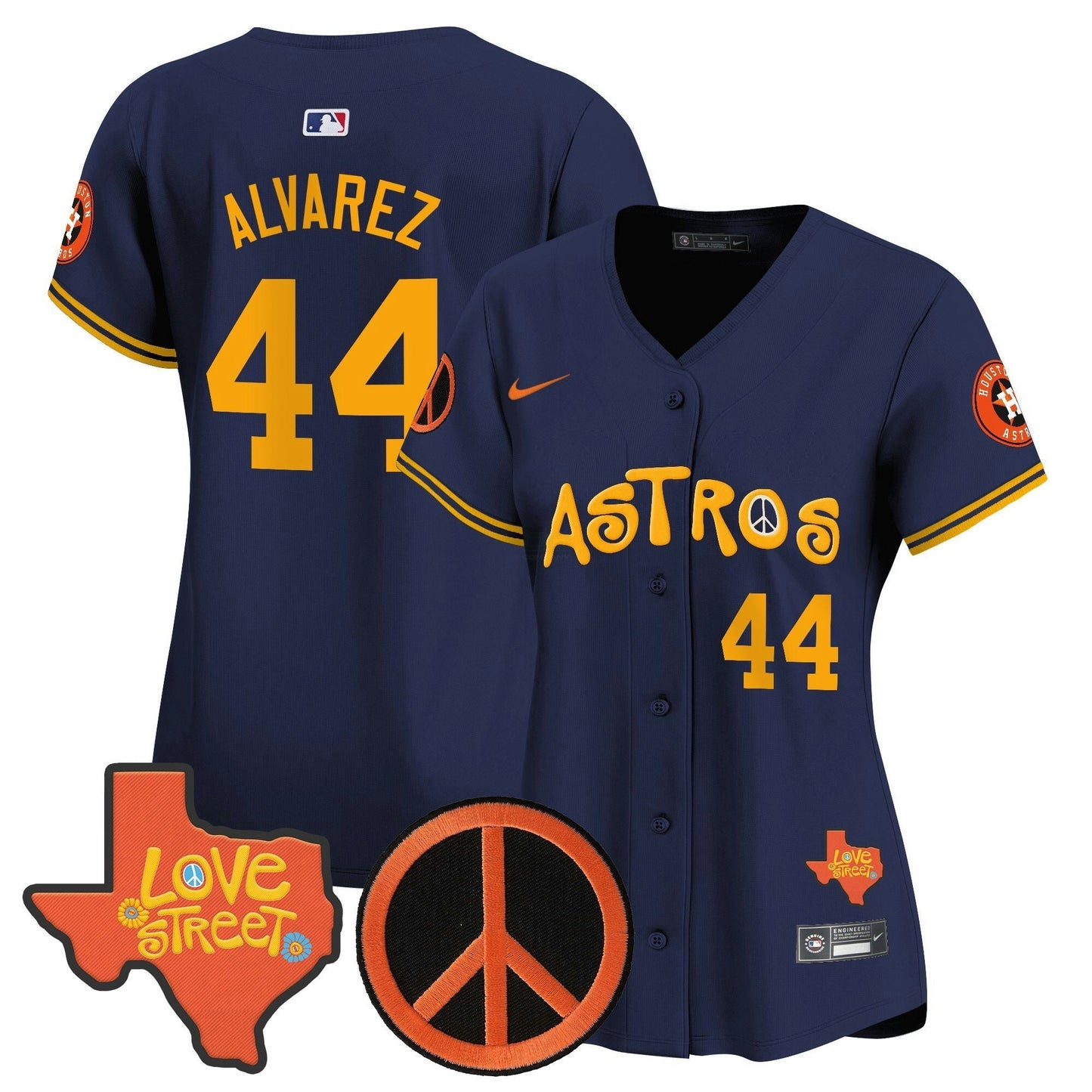 Camisa MLB Women’s Love Street & Peace Sign Patch Vapor Premier Limited Jersey