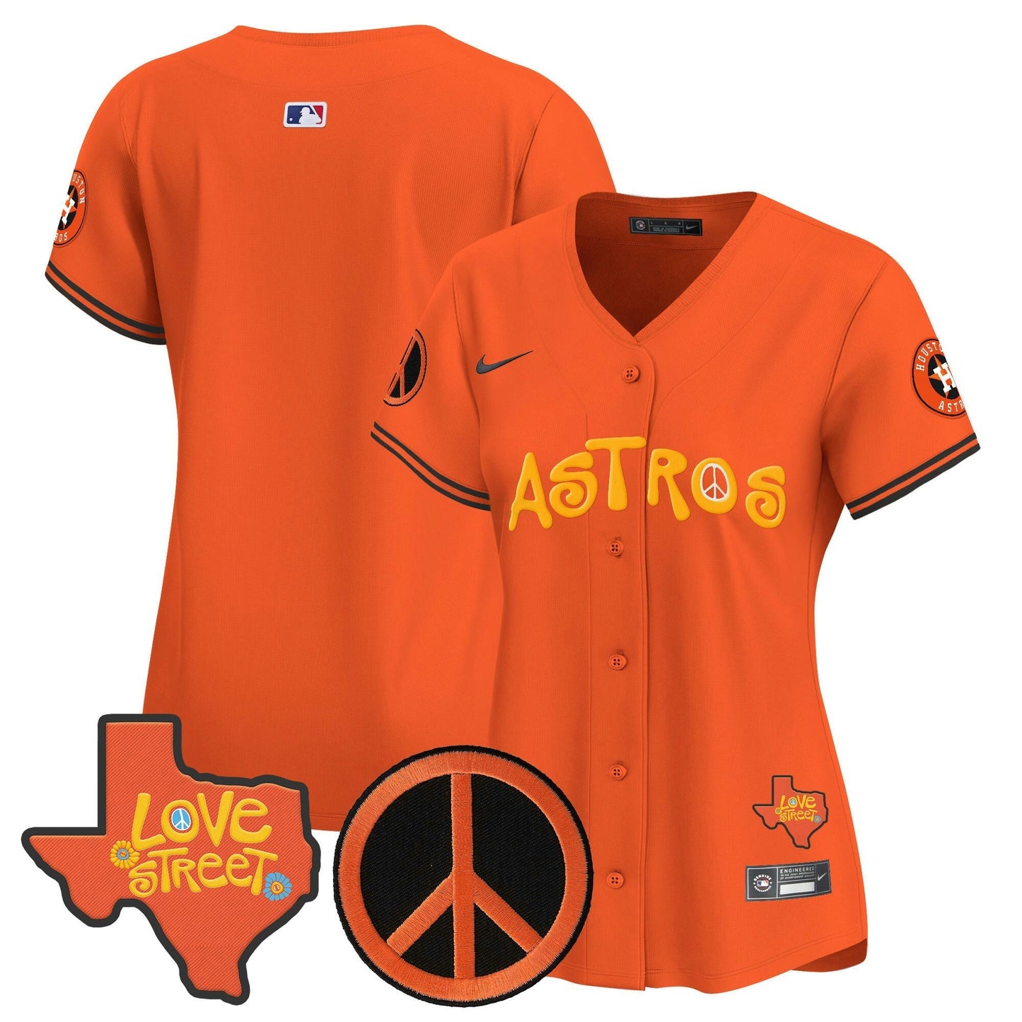 Camisa MLB Women’s Love Street & Peace Sign Patch Vapor Premier Limited Jersey