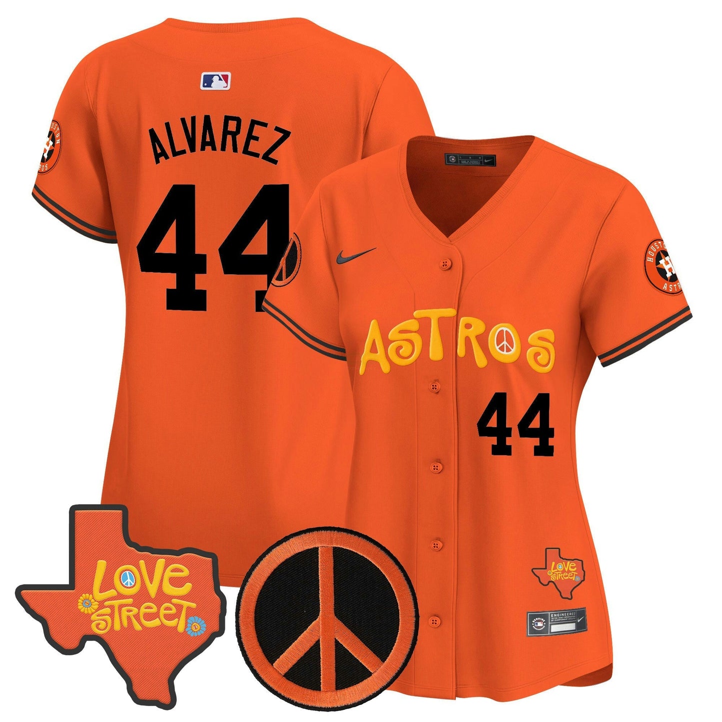 Camisa MLB Women’s Love Street & Peace Sign Patch Vapor Premier Limited Jersey