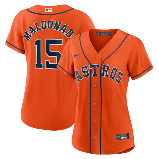 Camisa MLB Women’s Martin Maldonado Houston Orange Jersey - Laranja