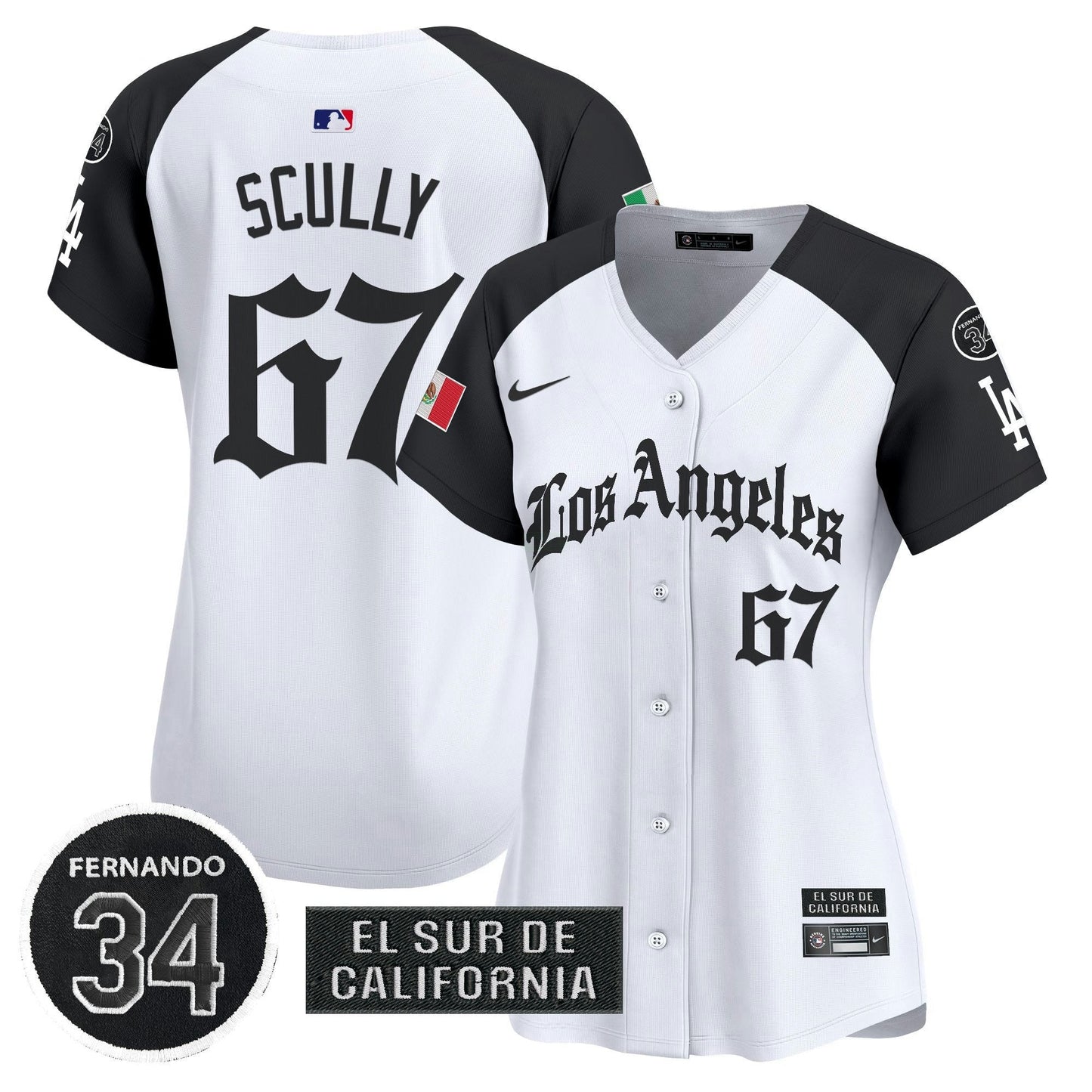 Camisa MLB Women’s Mexico 2025 LA Gothic Style Vapor Premier Limited Jersey