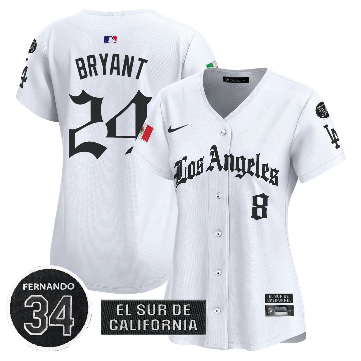 Camisa MLB Women’s Mexico 2025 LA Gothic Style Vapor Premier Limited Jersey
