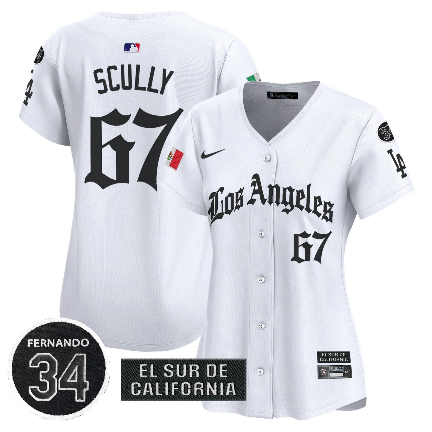 Camisa MLB Women’s Mexico 2025 LA Gothic Style Vapor Premier Limited Jersey