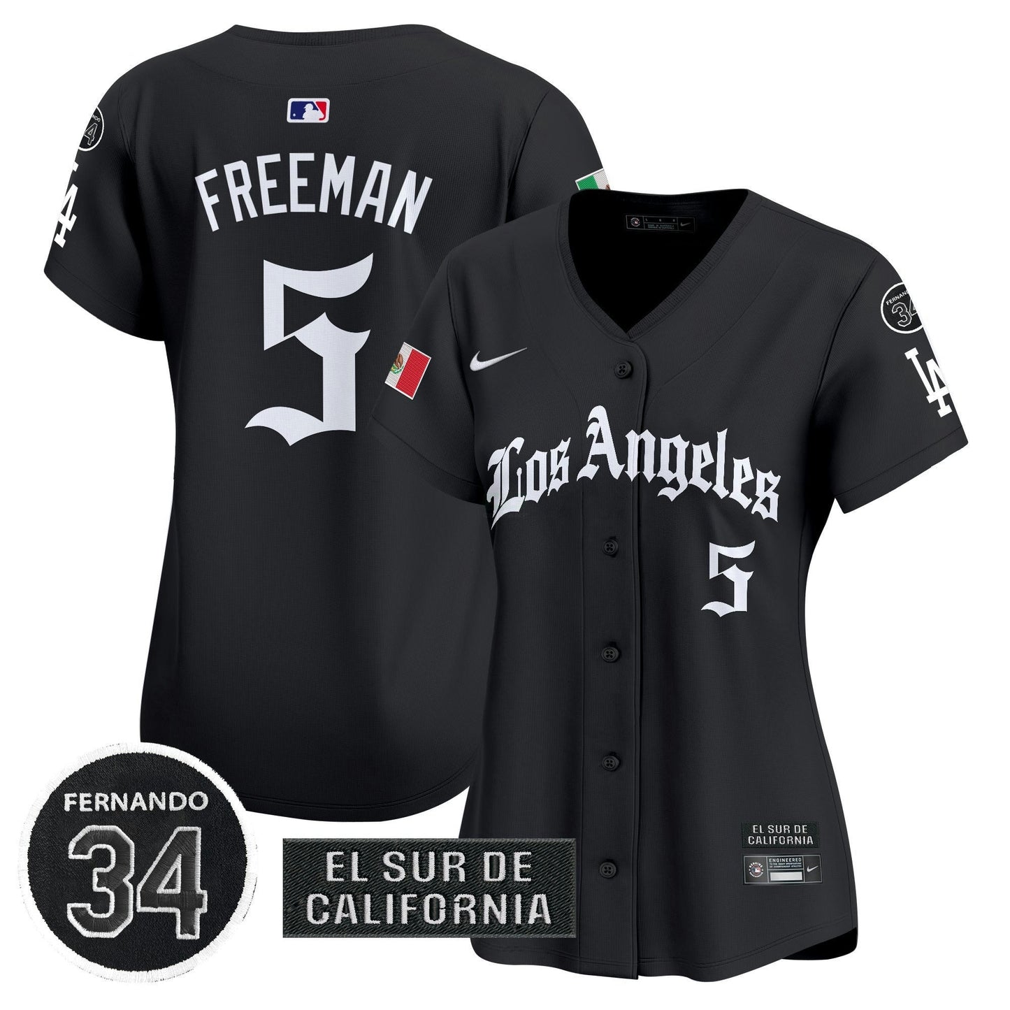 Camisa MLB Women’s Mexico 2025 LA Gothic Style Vapor Premier Limited Jersey