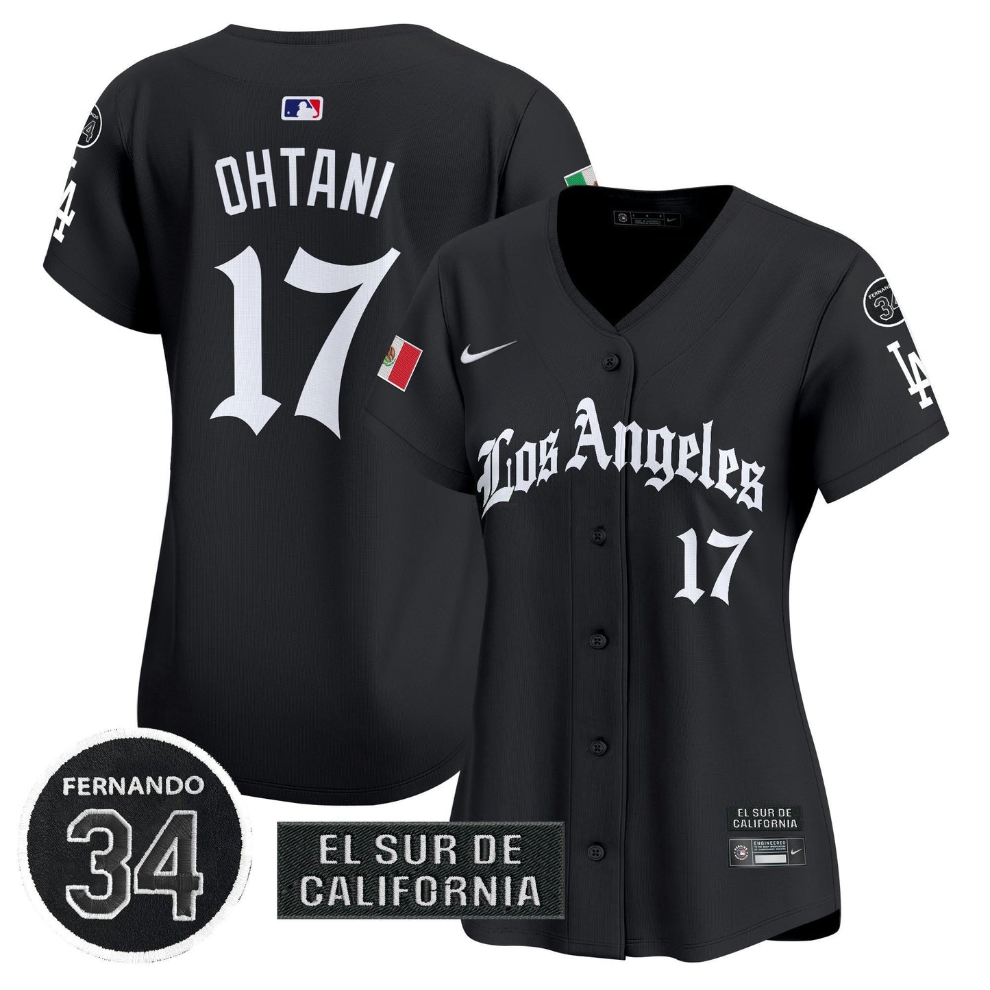 Camisa MLB Women’s Mexico 2025 LA Gothic Style Vapor Premier Limited Jersey
