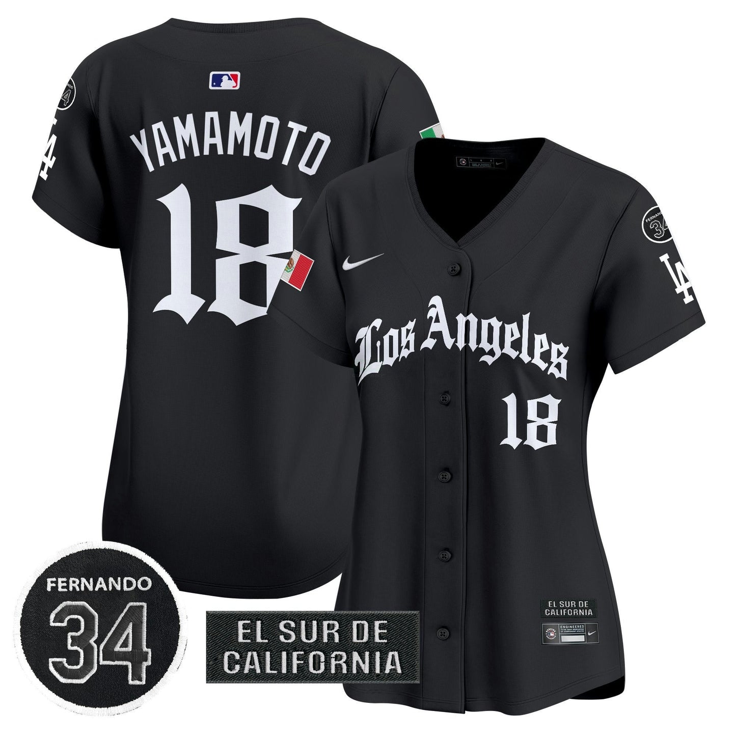 Camisa MLB Women’s Mexico 2025 LA Gothic Style Vapor Premier Limited Jersey