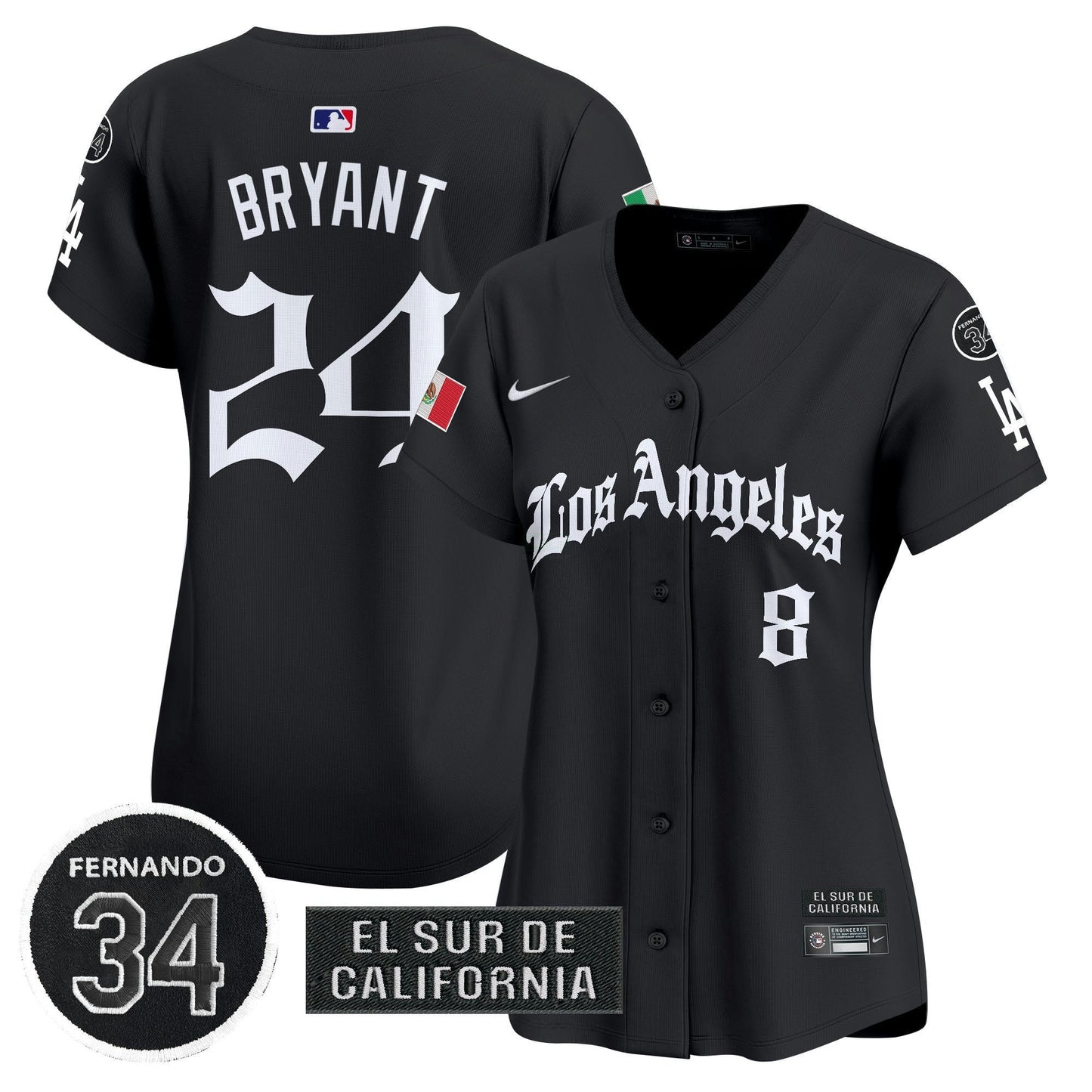 Camisa MLB Women’s Mexico 2025 LA Gothic Style Vapor Premier Limited Jersey