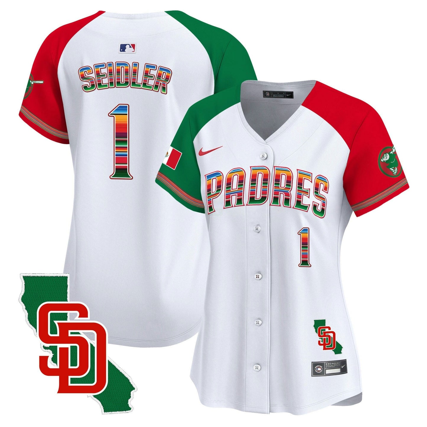 Camisa MLB Women’s Mexico California Patch Vapor Premier Limited Jersey