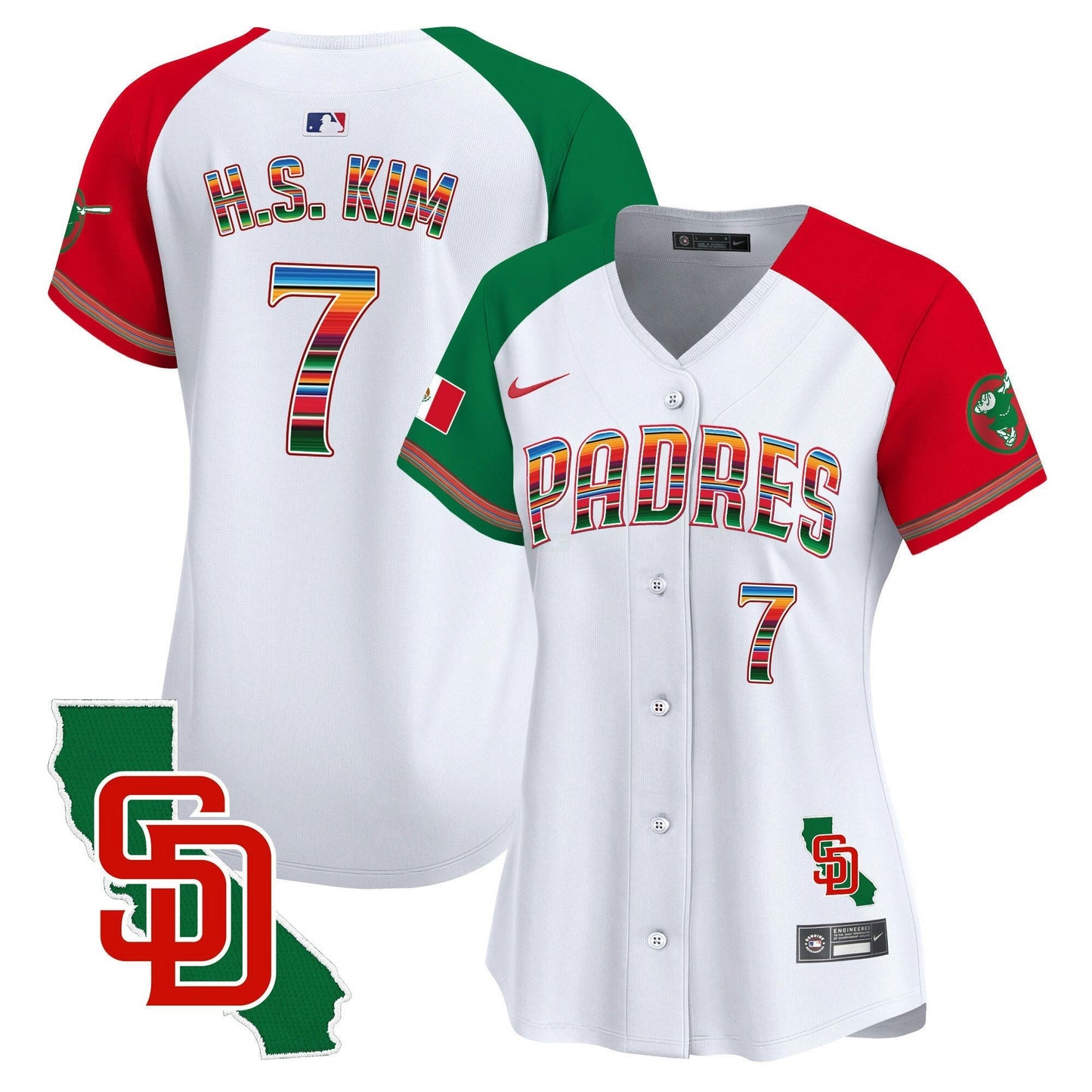 Camisa MLB Women’s Mexico California Patch Vapor Premier Limited Jersey
