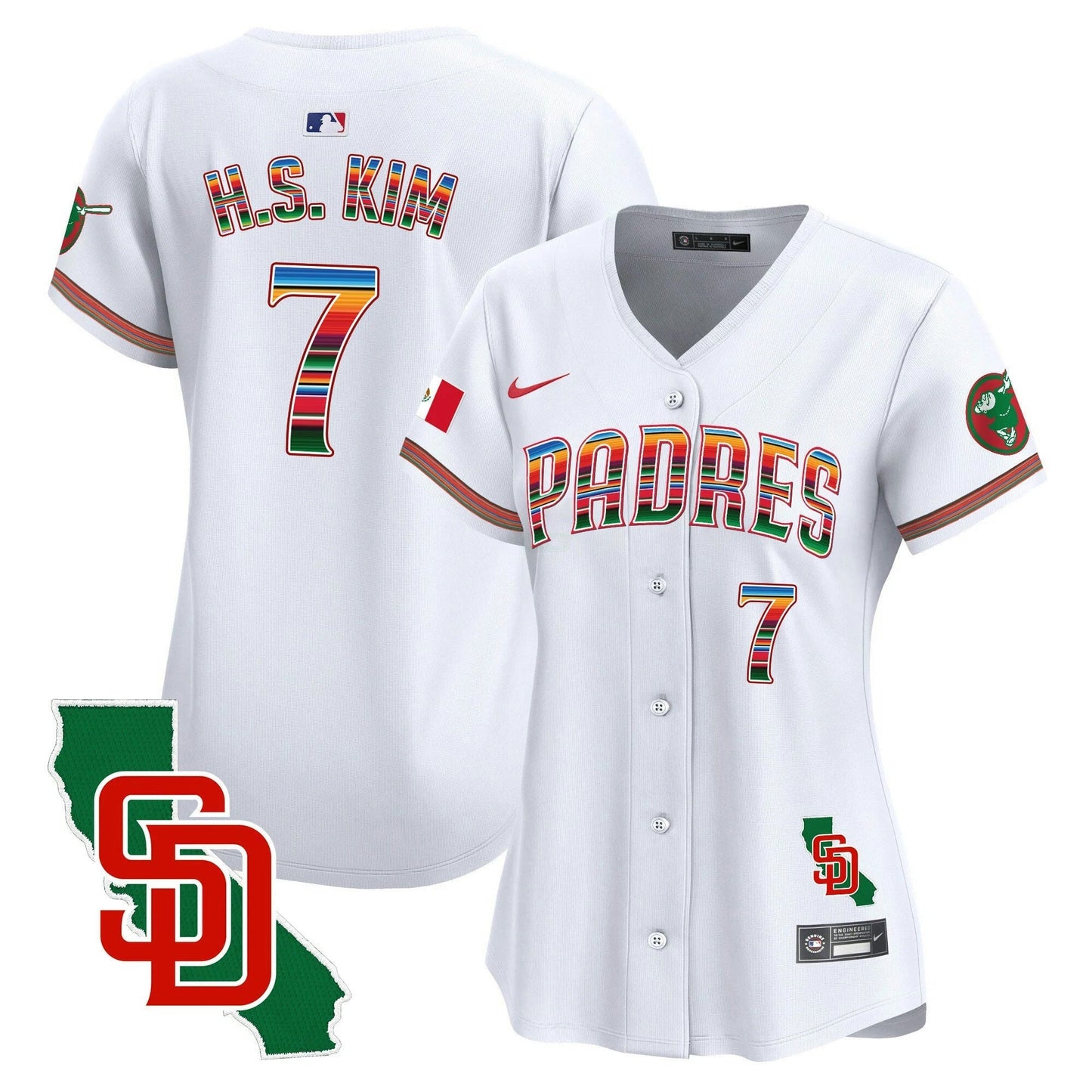 Camisa MLB Women’s Mexico California Patch Vapor Premier Limited Jersey