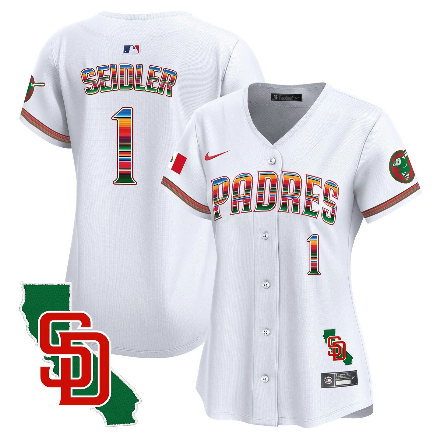 Camisa MLB Women’s Mexico California Patch Vapor Premier Limited Jersey