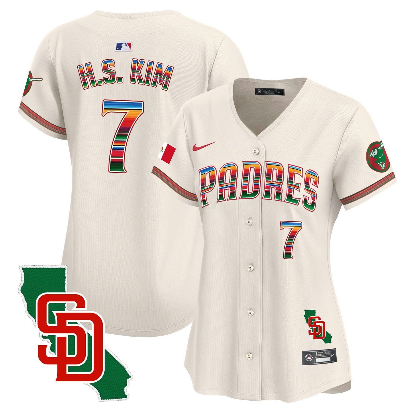 Camisa MLB Women’s Mexico California Patch Vapor Premier Limited Jersey