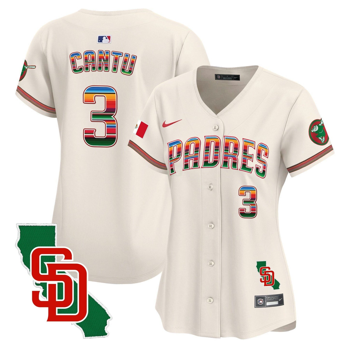 Camisa MLB Women’s Mexico California Patch Vapor Premier Limited Jersey