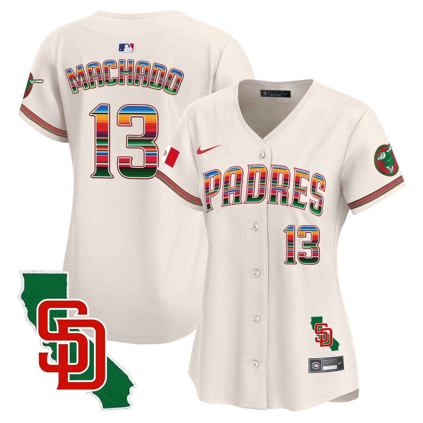 Camisa MLB Women’s Mexico California Patch Vapor Premier Limited Jersey