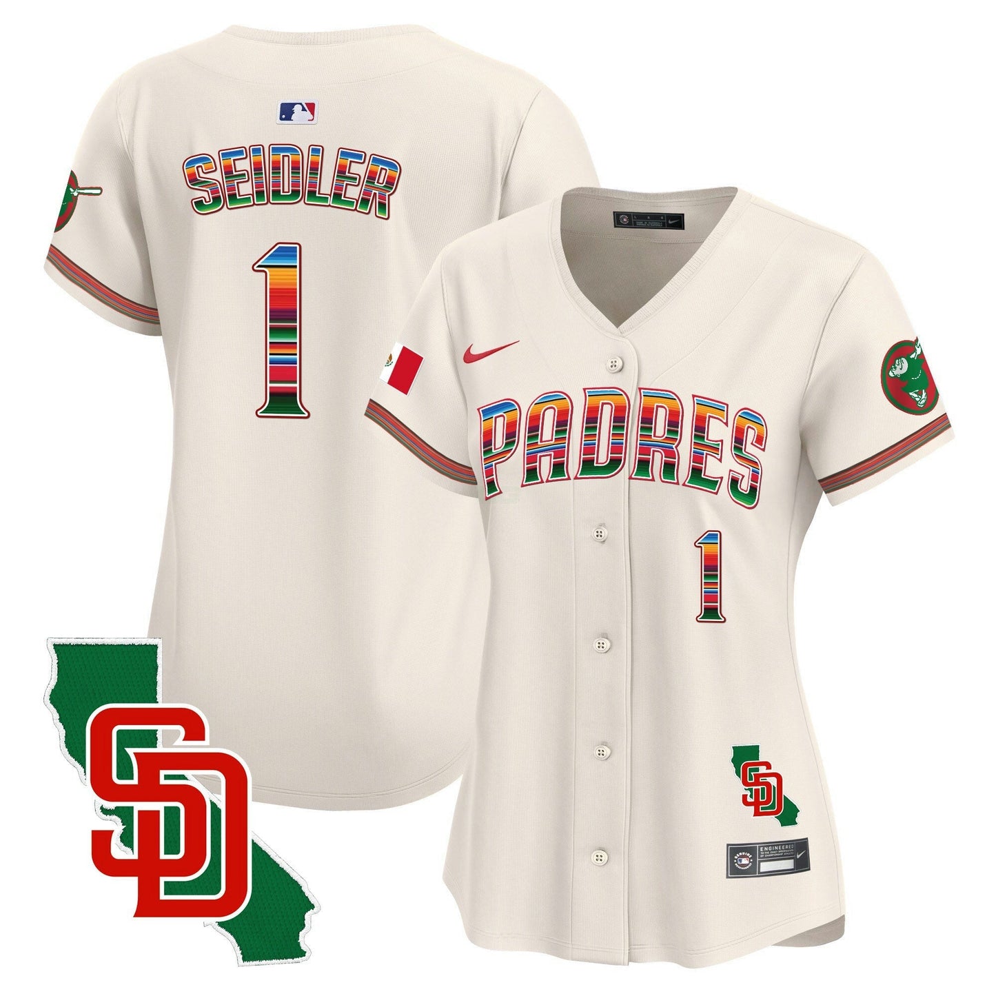 Camisa MLB Women’s Mexico California Patch Vapor Premier Limited Jersey