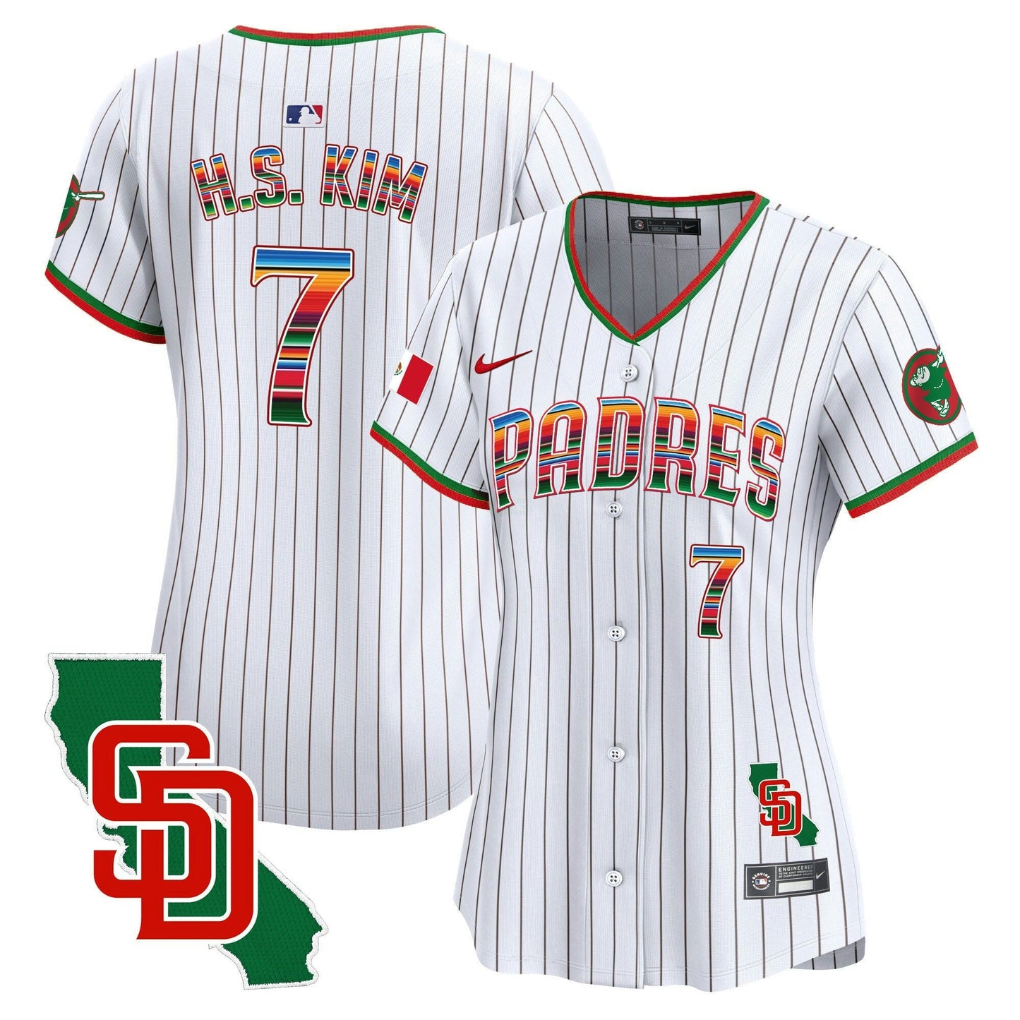 Camisa MLB Women’s Mexico California Patch Vapor Premier Limited Jersey