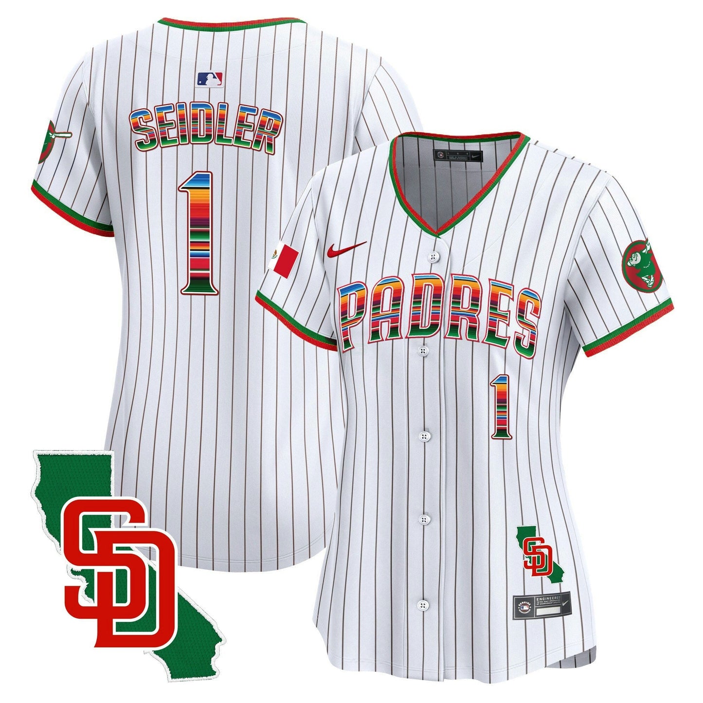 Camisa MLB Women’s Mexico California Patch Vapor Premier Limited Jersey