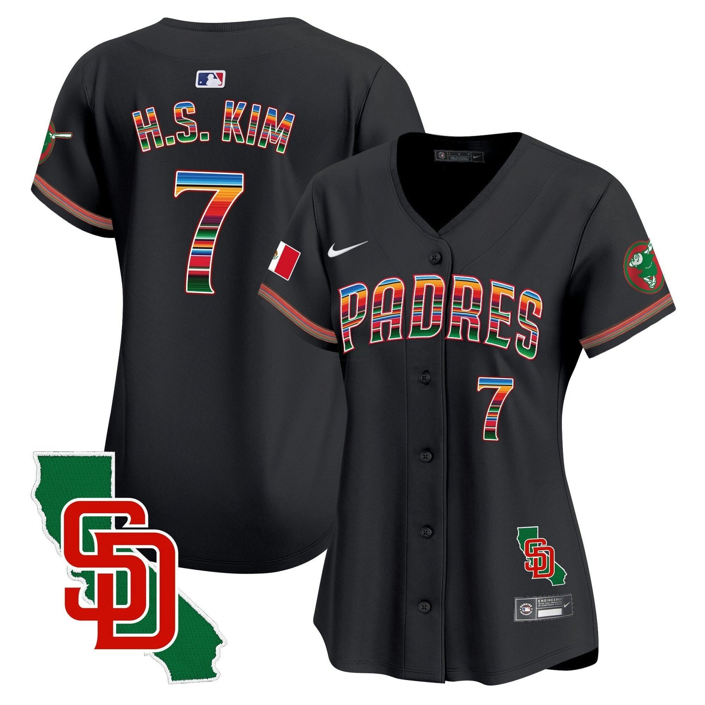 Camisa MLB Women’s Mexico California Patch Vapor Premier Limited Jersey