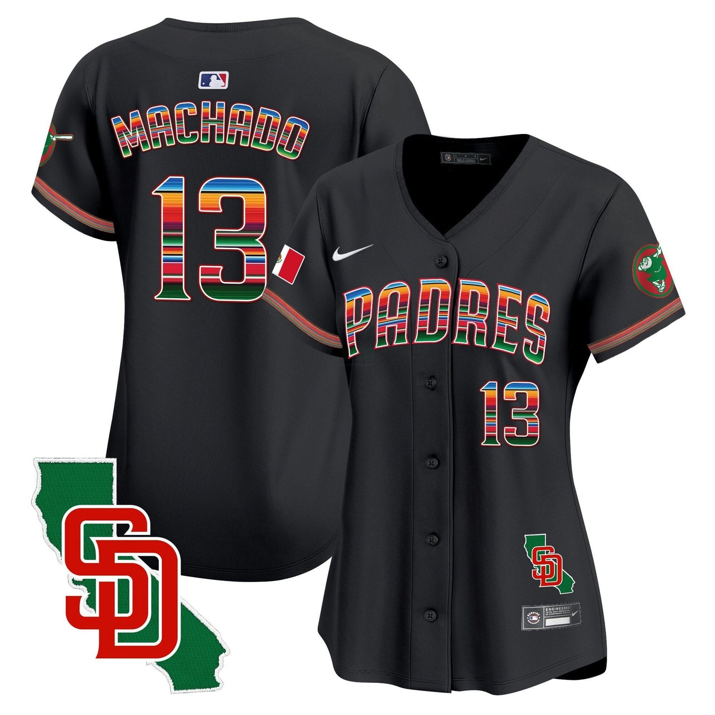 Camisa MLB Women’s Mexico California Patch Vapor Premier Limited Jersey