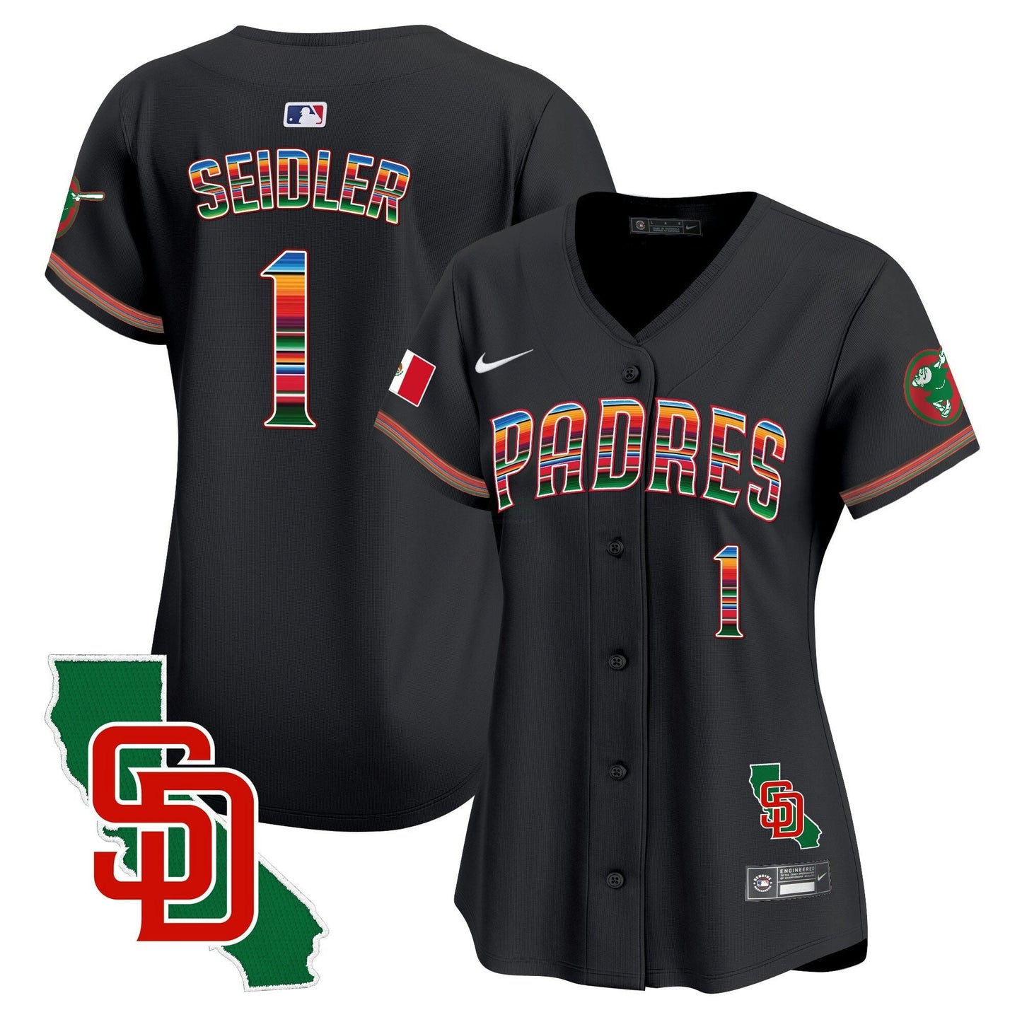 Camisa MLB Women’s Mexico California Patch Vapor Premier Limited Jersey