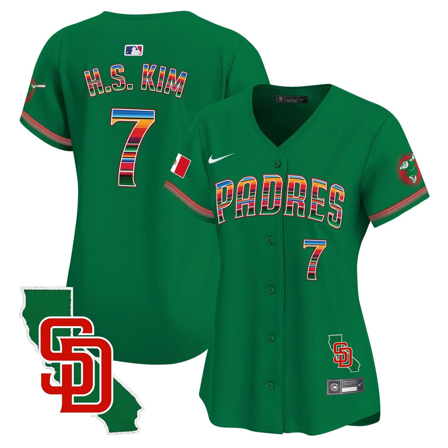 Camisa MLB Women’s Mexico California Patch Vapor Premier Limited Jersey