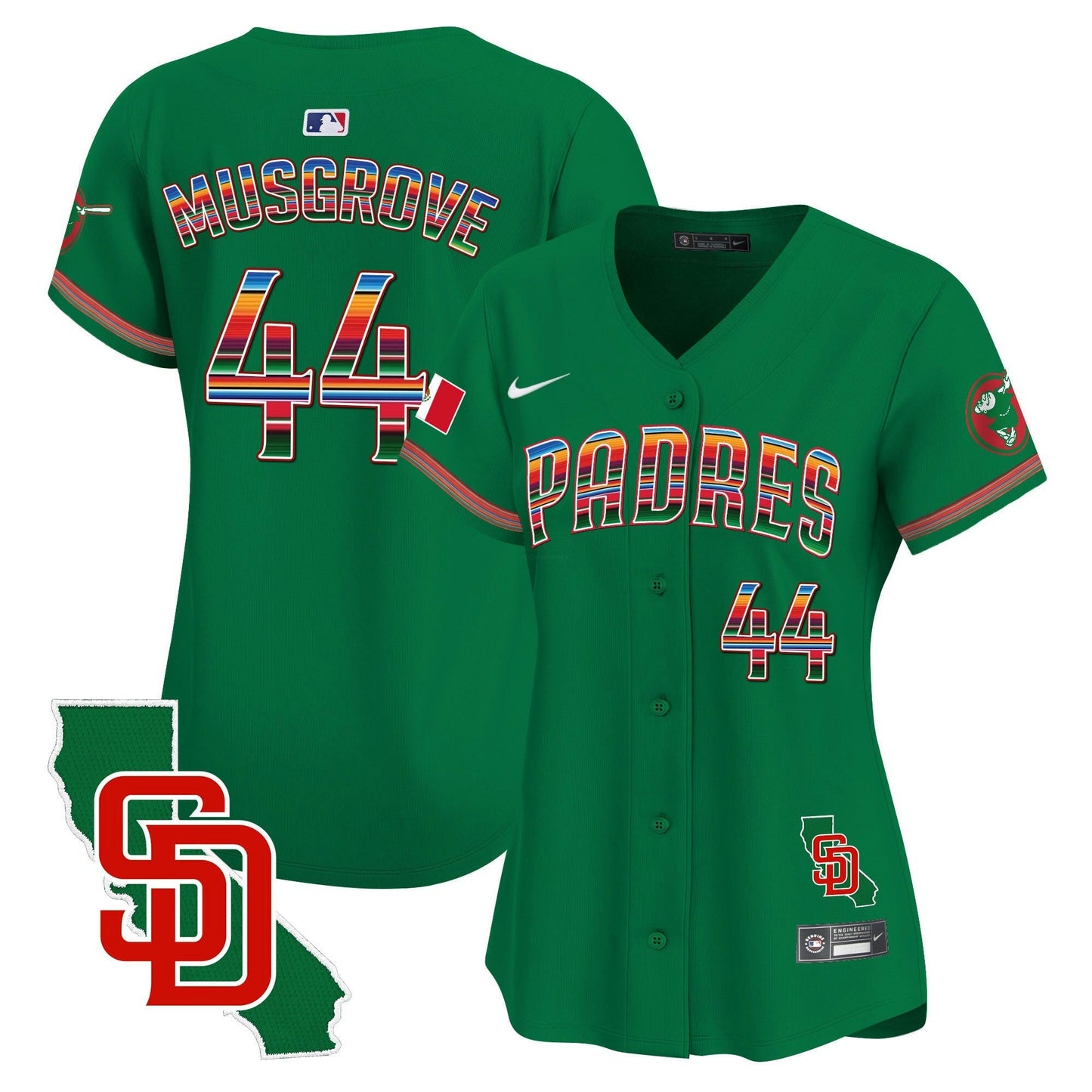 Camisa MLB Women’s Mexico California Patch Vapor Premier Limited Jersey
