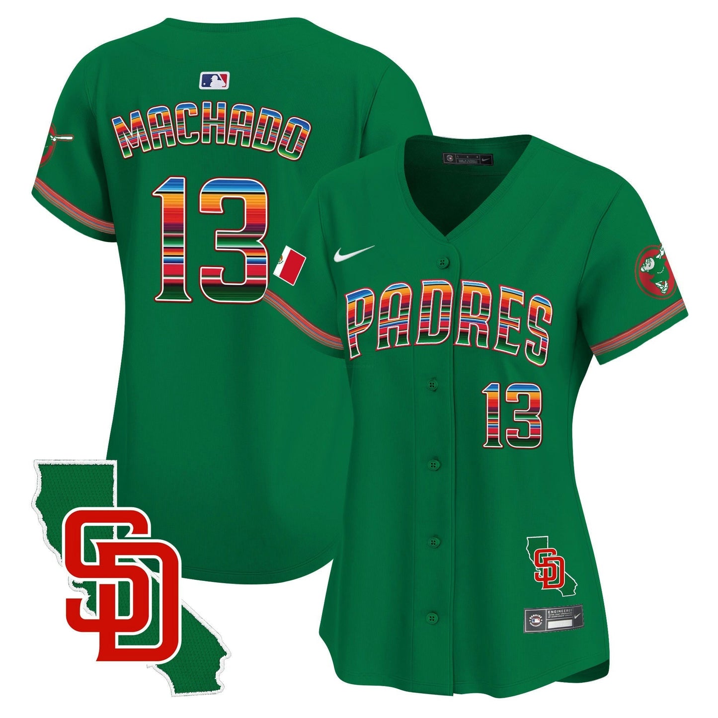 Camisa MLB Women’s Mexico California Patch Vapor Premier Limited Jersey