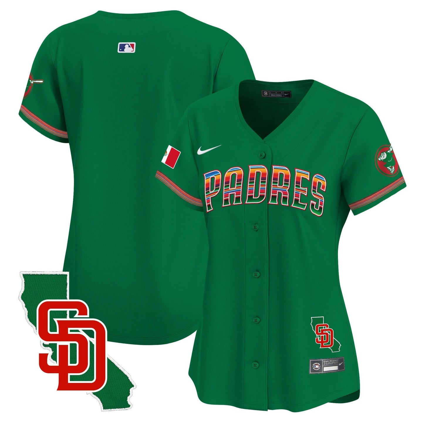 Camisa MLB Women’s Mexico California Patch Vapor Premier Limited Jersey