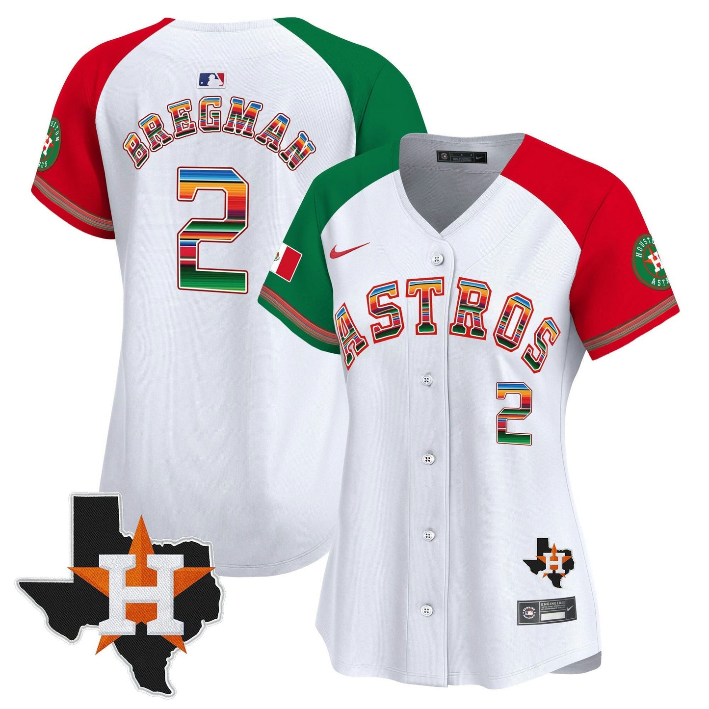 Camisa MLB Women’s Mexico Texas Patch Vapor Premier Limited Jersey