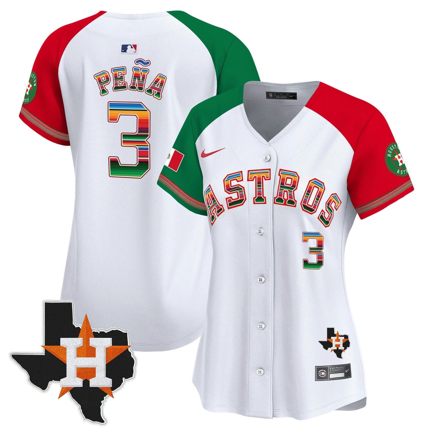 Camisa MLB Women’s Mexico Texas Patch Vapor Premier Limited Jersey