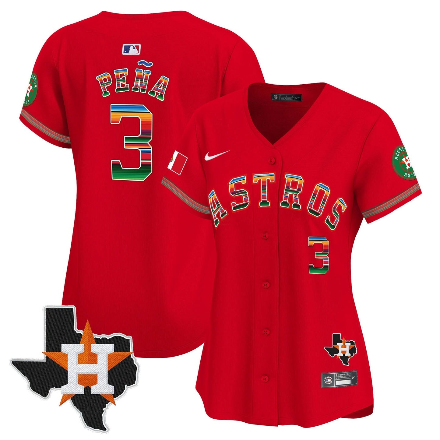 Camisa MLB Women’s Mexico Texas Patch Vapor Premier Limited Jersey