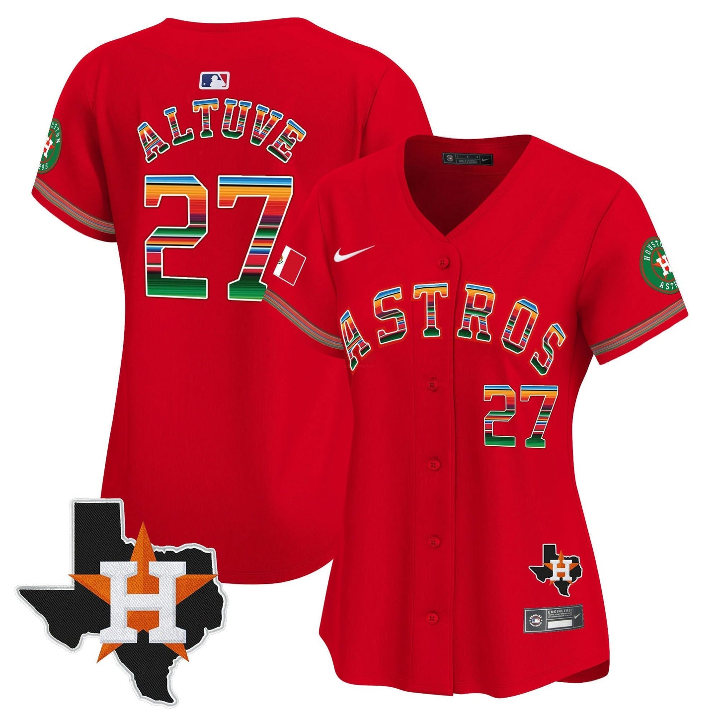 Camisa MLB Women’s Mexico Texas Patch Vapor Premier Limited Jersey