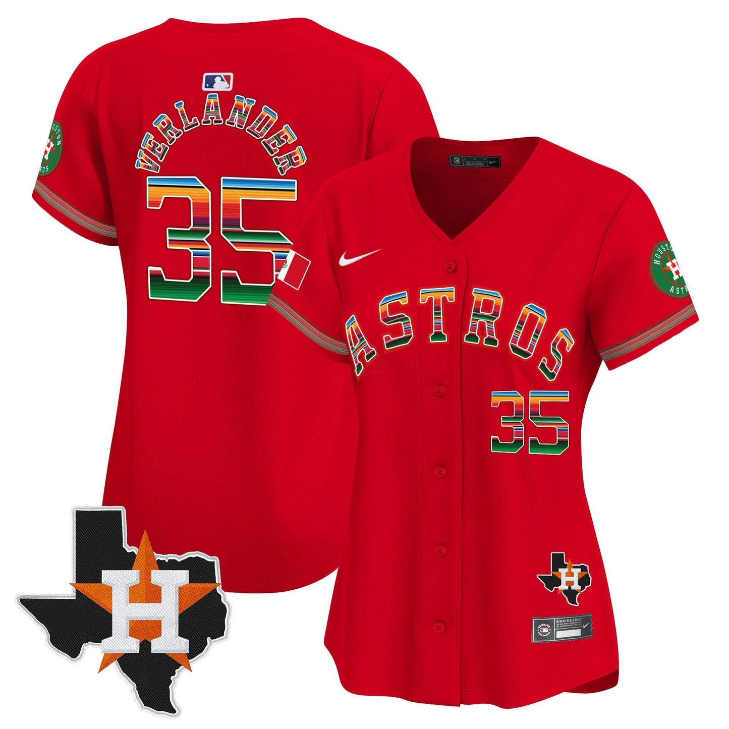 Camisa MLB Women’s Mexico Texas Patch Vapor Premier Limited Jersey