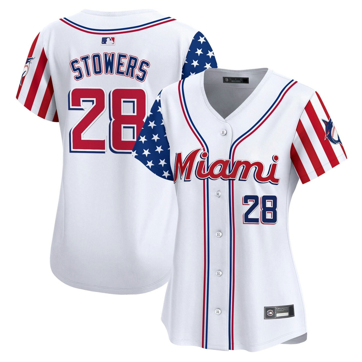 Camisa MLB Women’s Miami 2025 Independence Day Vapor Premier Limited Jersey