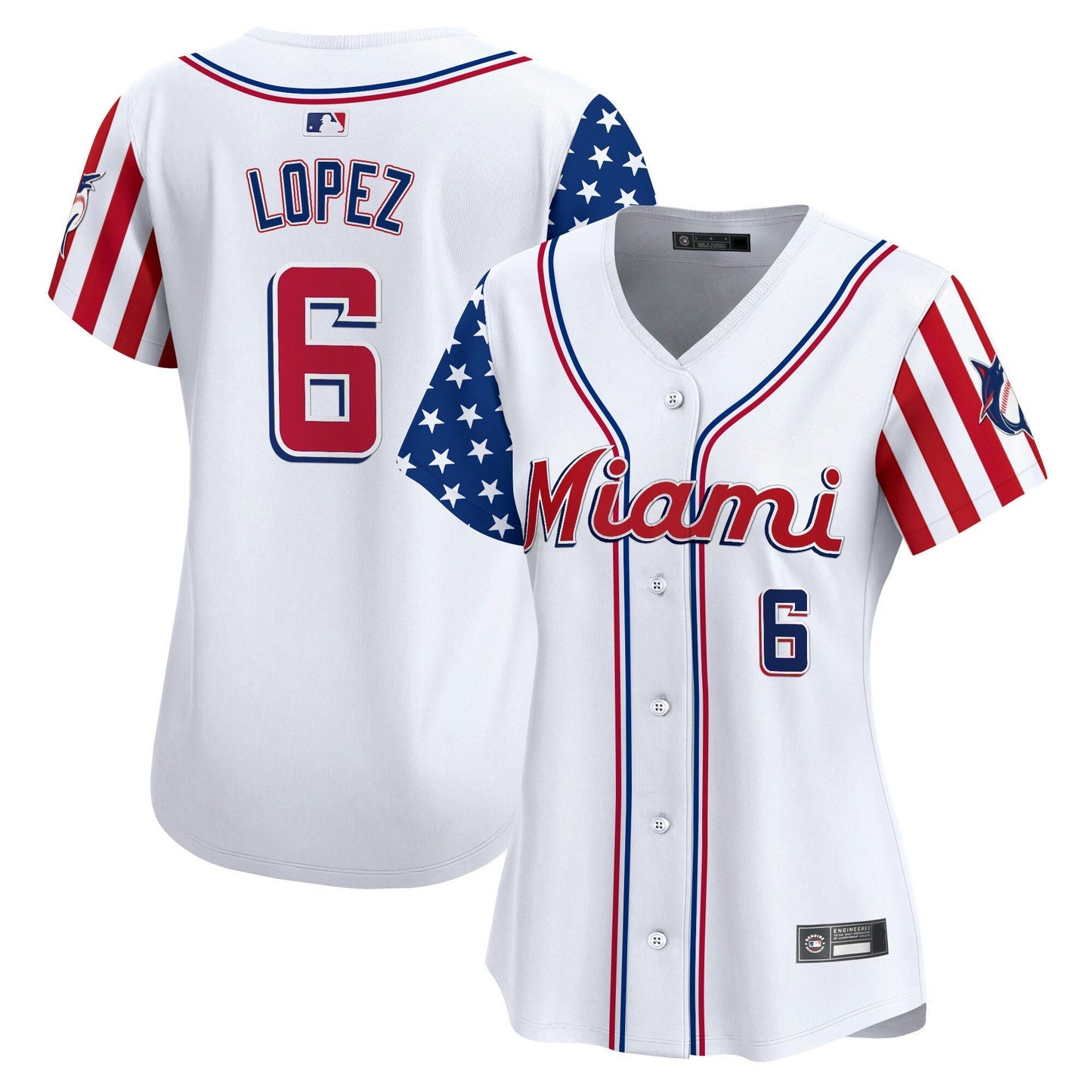 Camisa MLB Women’s Miami 2025 Independence Day Vapor Premier Limited Jersey