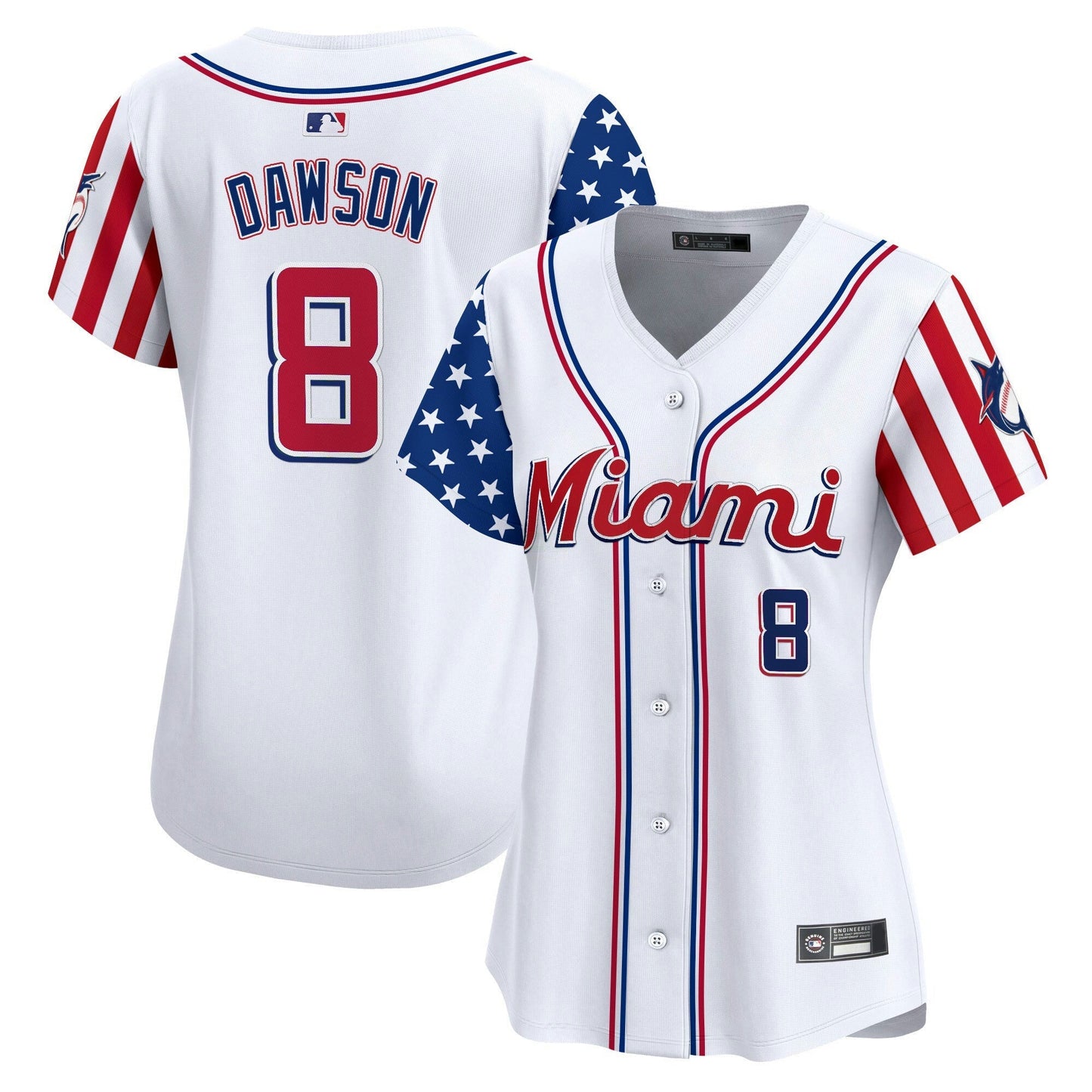 Camisa MLB Women’s Miami 2025 Independence Day Vapor Premier Limited Jersey