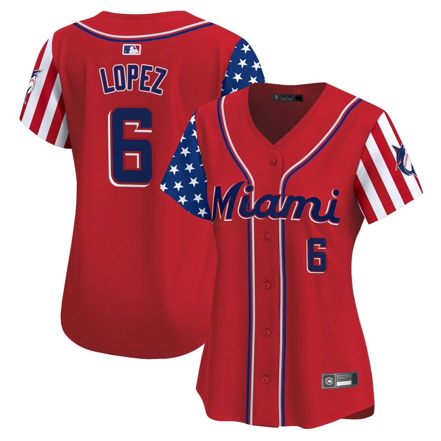 Camisa MLB Women’s Miami 2025 Independence Day Vapor Premier Limited Jersey