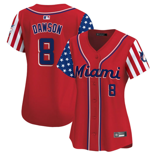 Camisa MLB Women’s Miami 2025 Independence Day Vapor Premier Limited Jersey