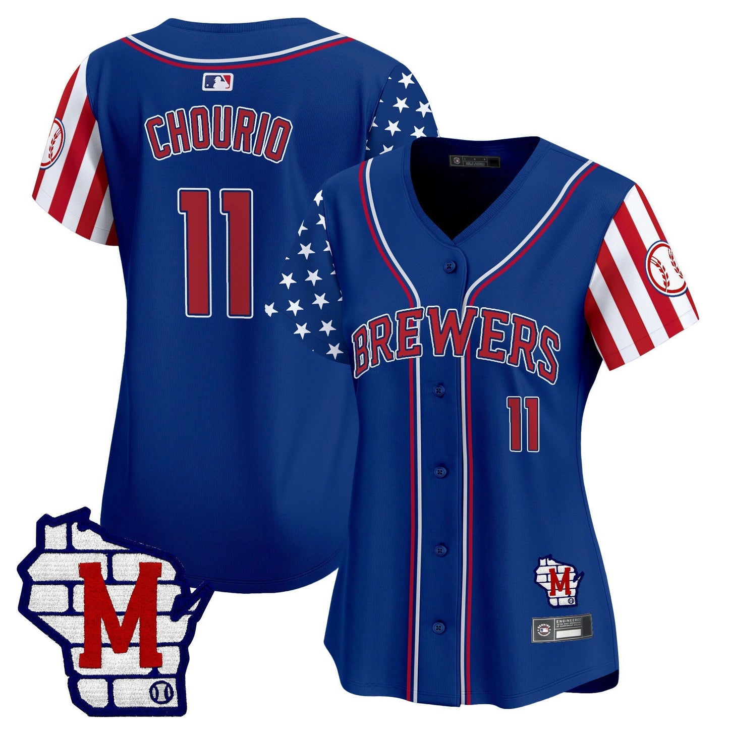 Camisa MLB Women’s Milwaukee 2025 Independence Day Vapor Premier Limited Jersey