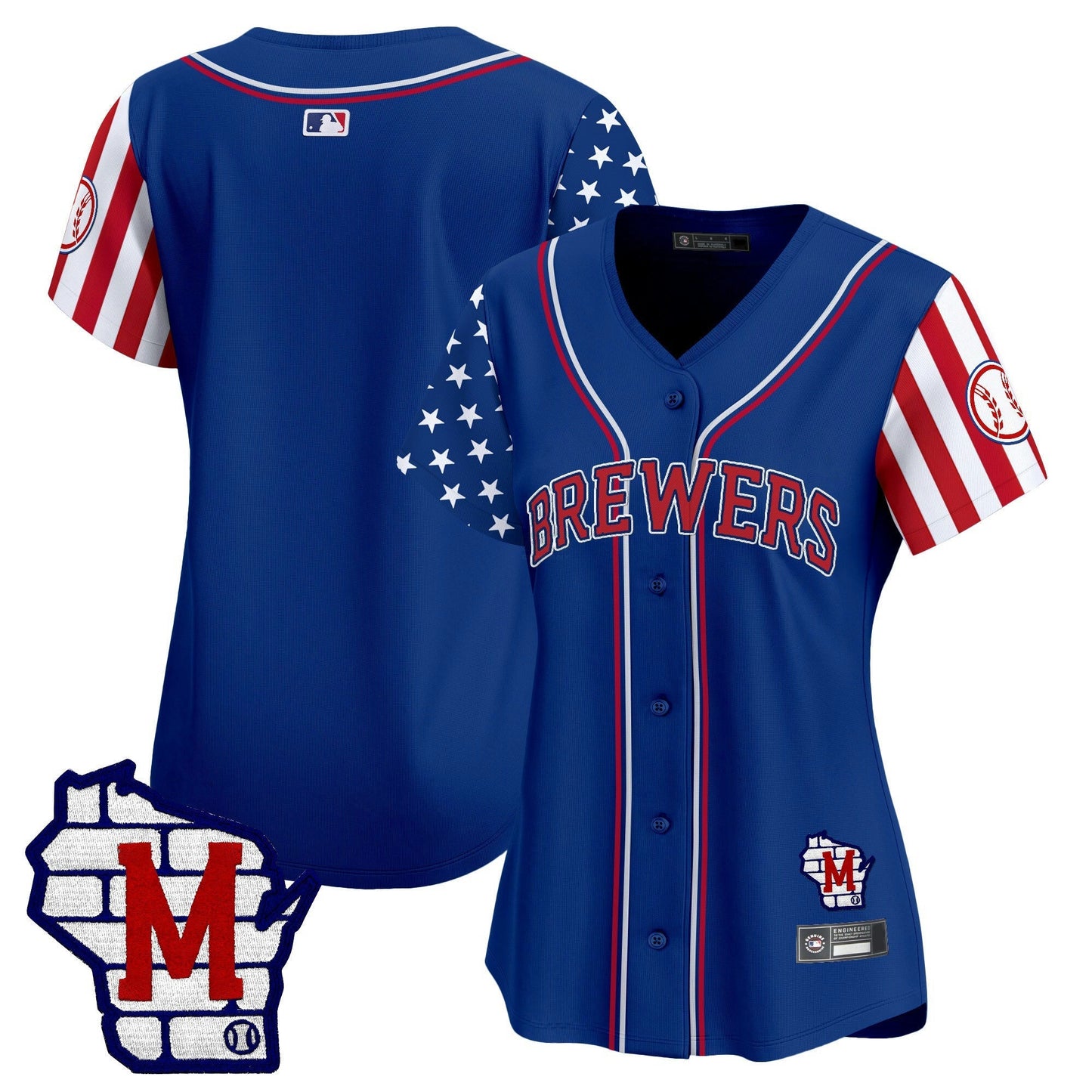 Camisa MLB Women’s Milwaukee 2025 Independence Day Vapor Premier Limited Jersey