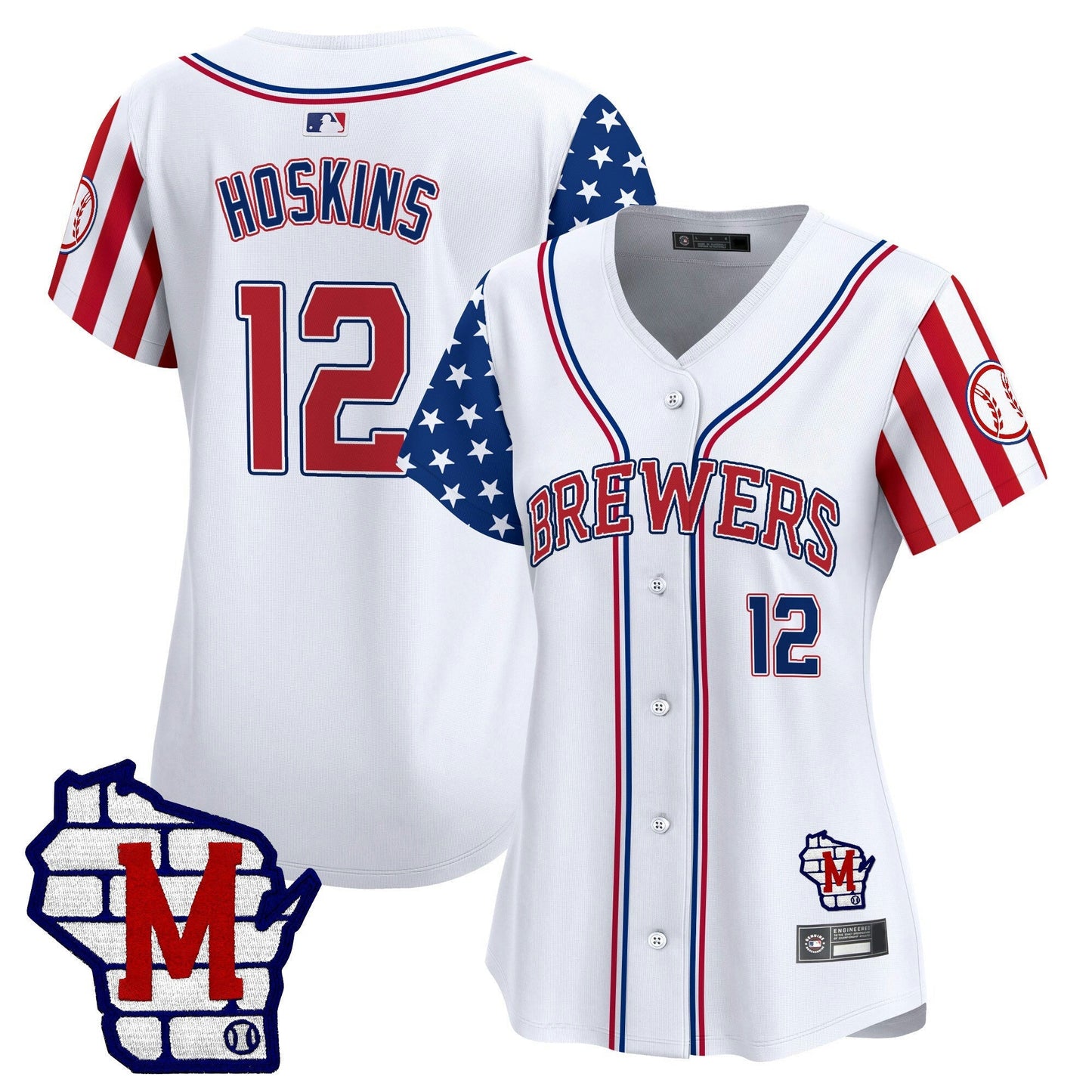 Camisa MLB Women’s Milwaukee 2025 Independence Day Vapor Premier Limited Jersey