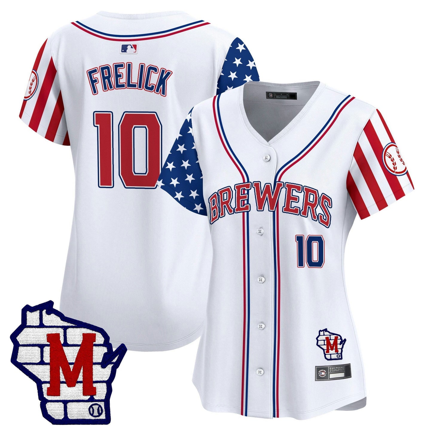 Camisa MLB Women’s Milwaukee 2025 Independence Day Vapor Premier Limited Jersey