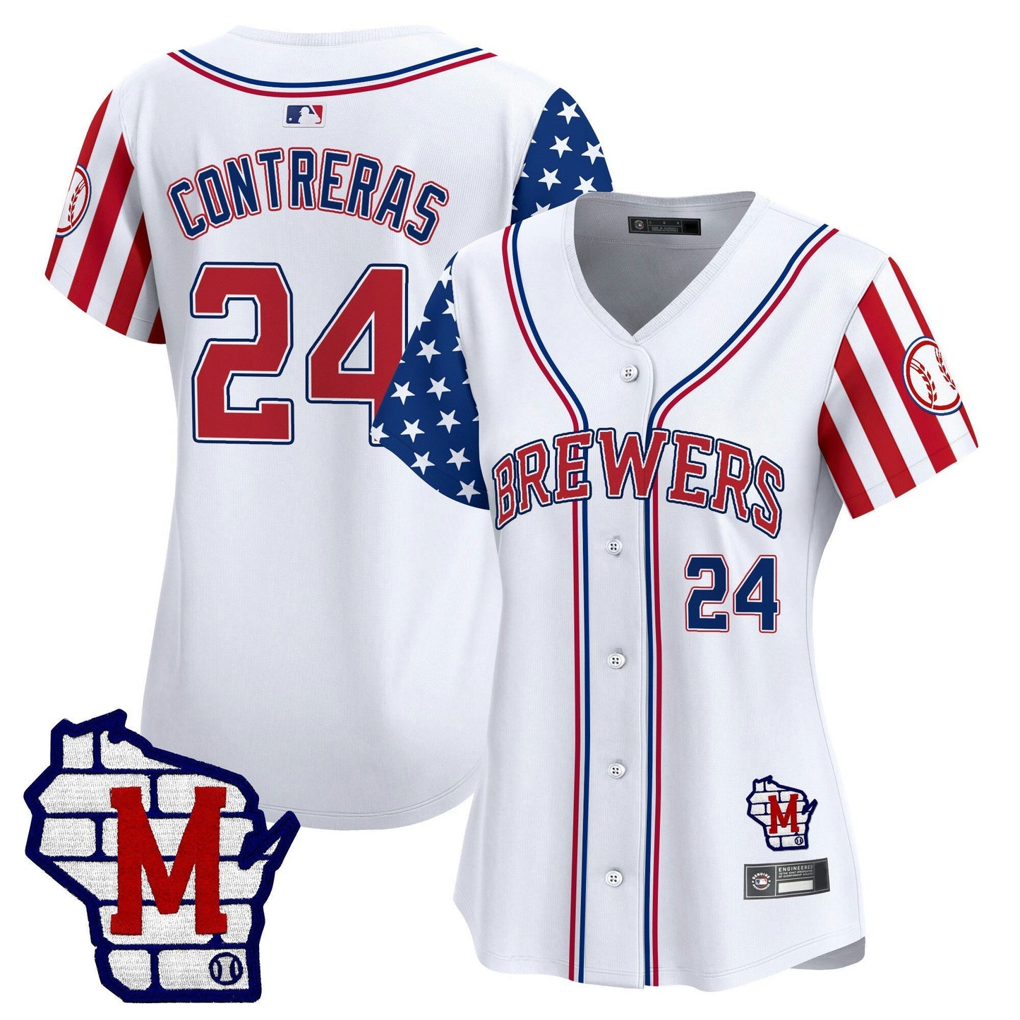 Camisa MLB Women’s Milwaukee 2025 Independence Day Vapor Premier Limited Jersey