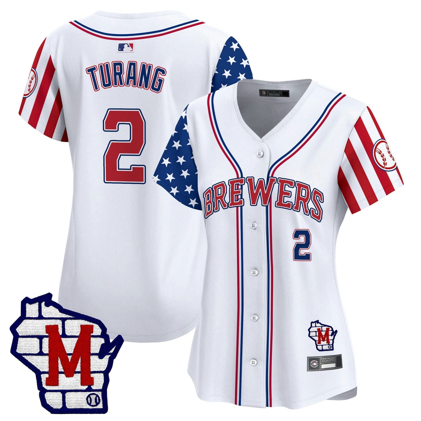 Camisa MLB Women’s Milwaukee 2025 Independence Day Vapor Premier Limited Jersey